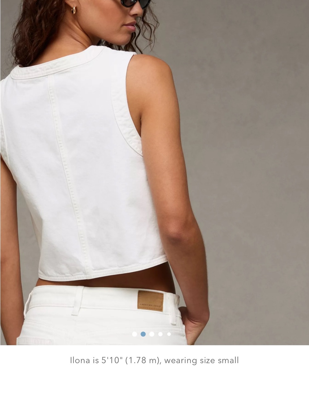 American Eagle Outfitters White Denim Skort - Picture 2 of 7